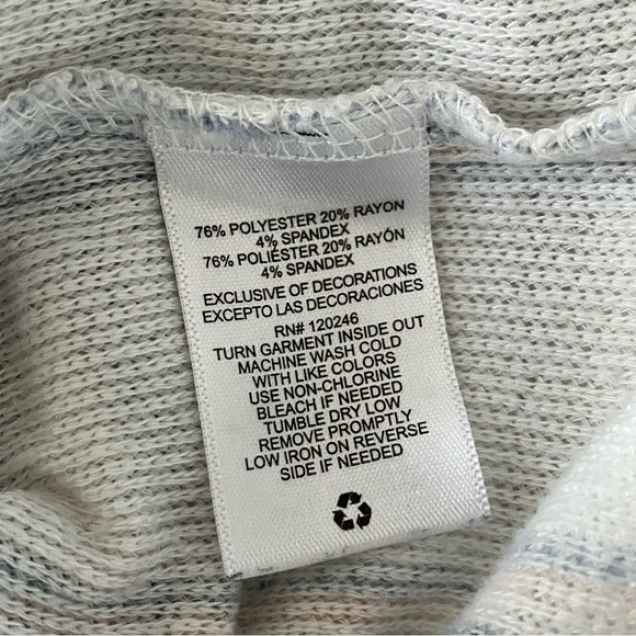 Wallflower Size Large Pullover Knit Hoodie Baja Long Sleeve Multicolor Used - Picture 6 of 7